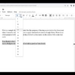 Interface of Google Docs