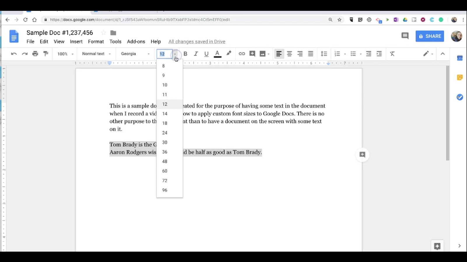 Unveiling the Largest Typeface in Google Docs
